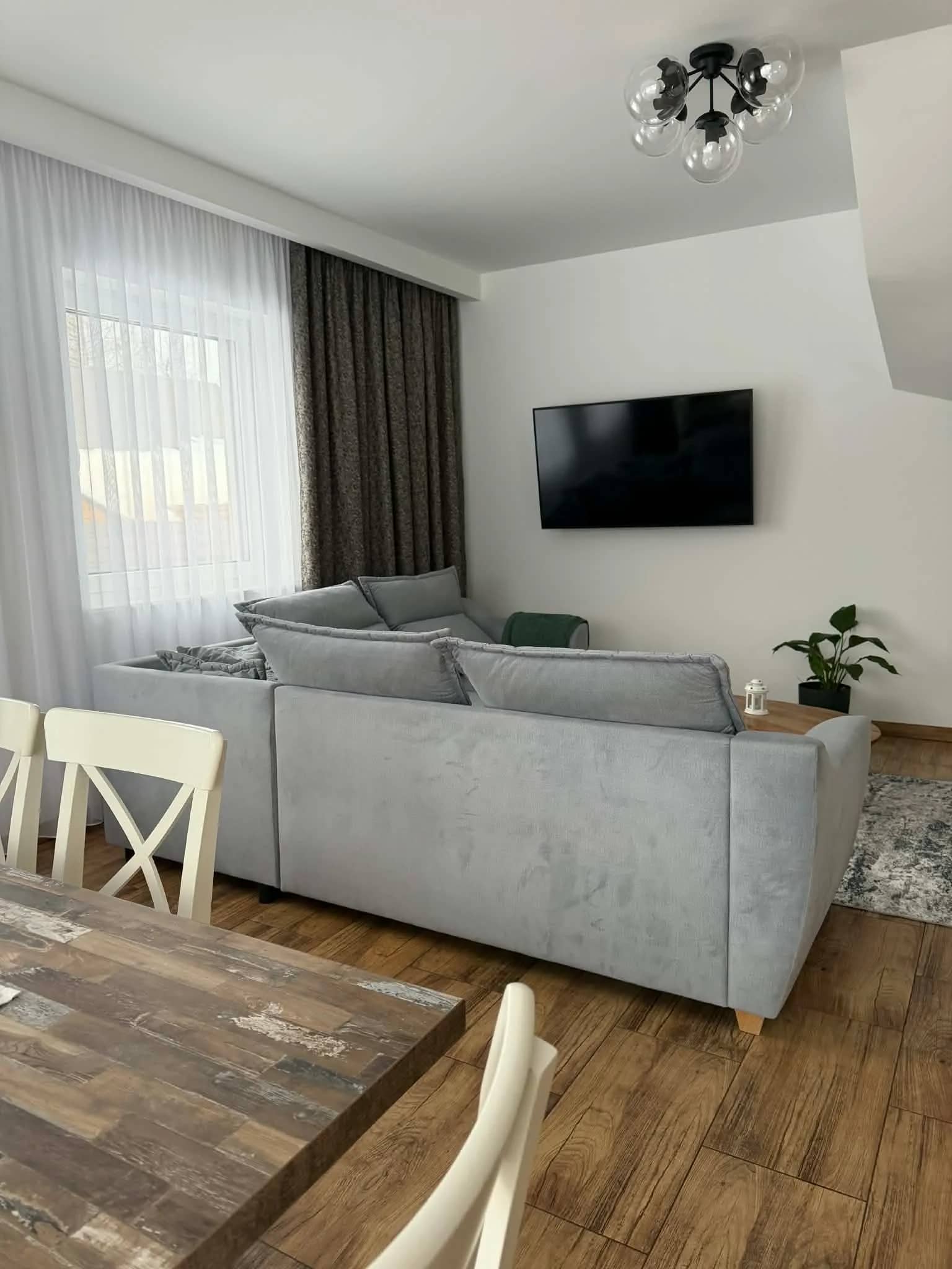 Salon z rozkładaną sofą